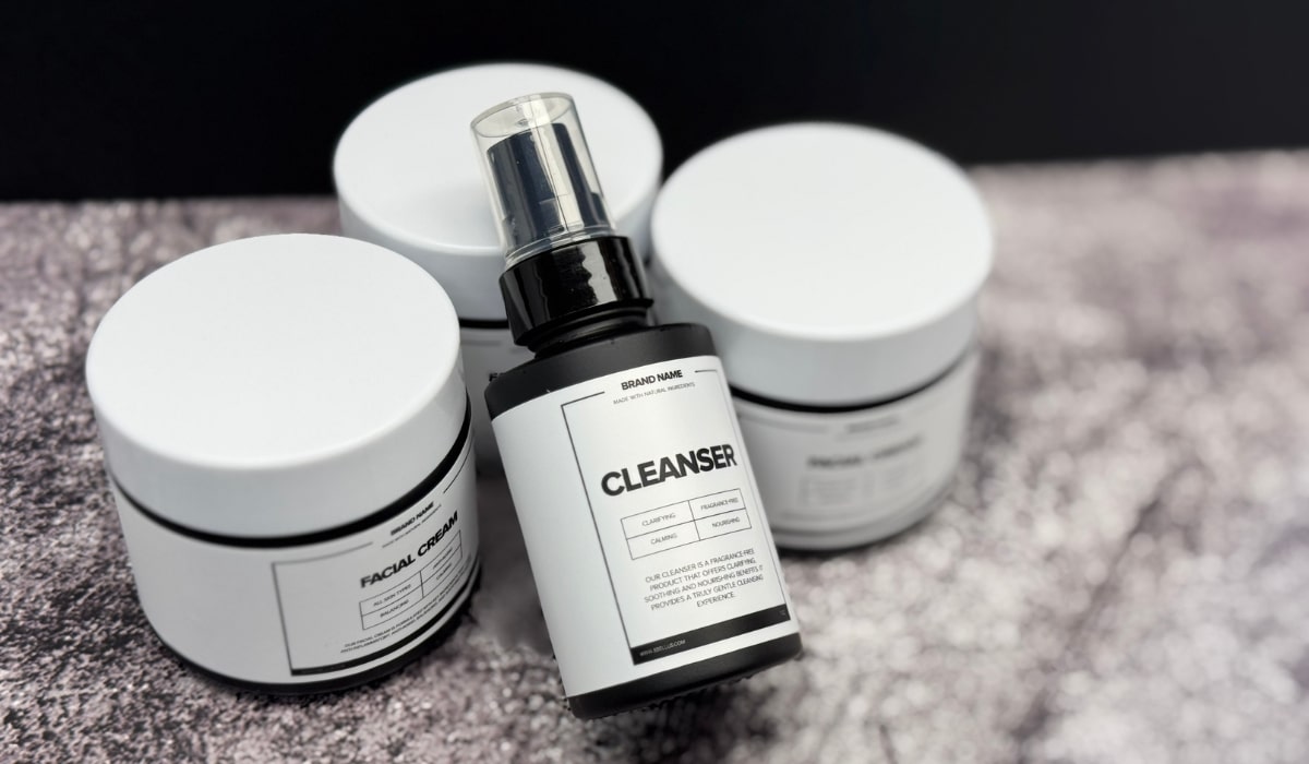 skincare label design